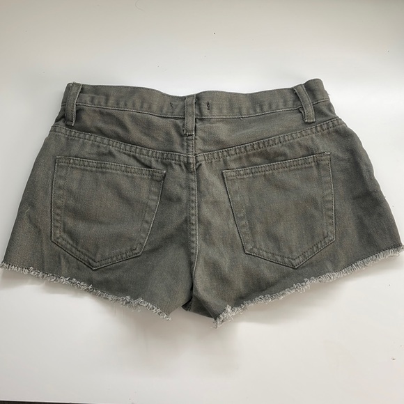 3/$20 Olive green studded shorts - Picture 2 of 3
